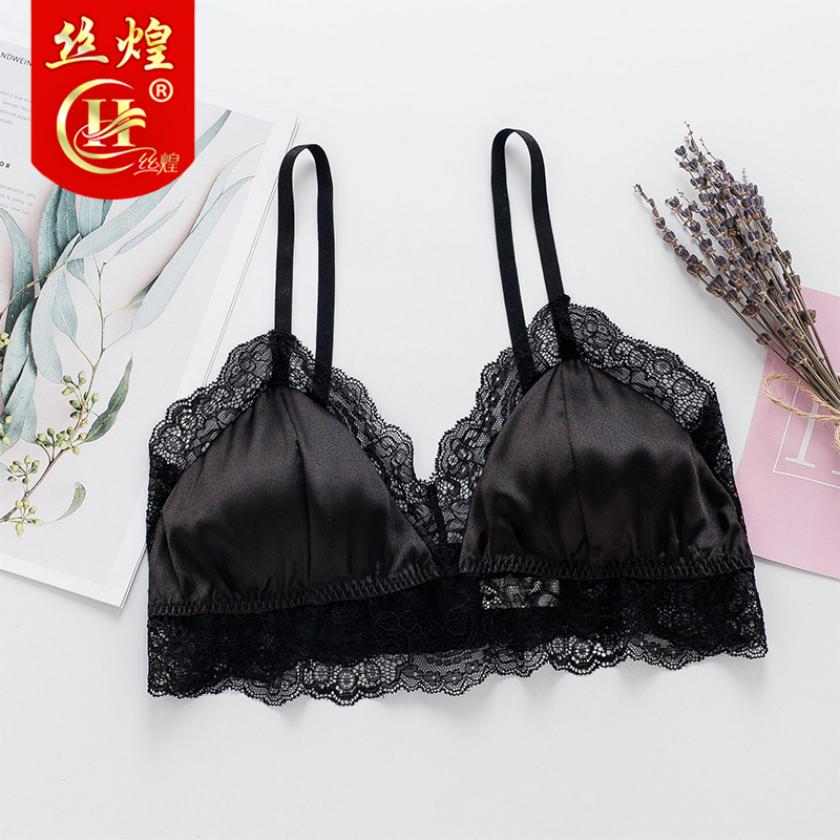 法式女无钢圈真丝文胸
