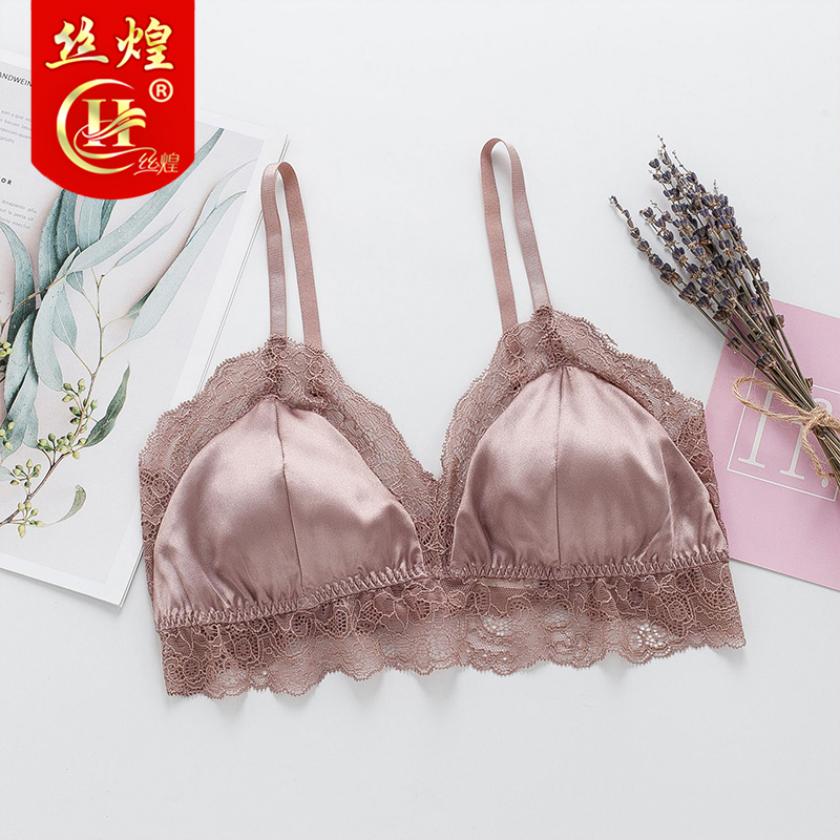 法式女无钢圈真丝文胸