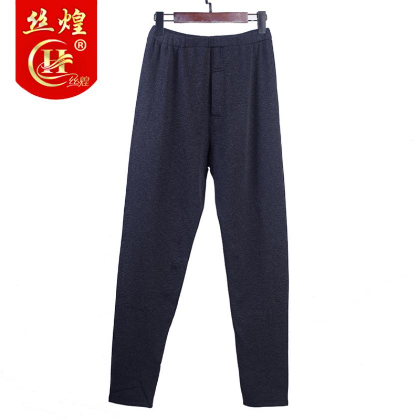 男士秋冬蚕丝绒保暖裤子