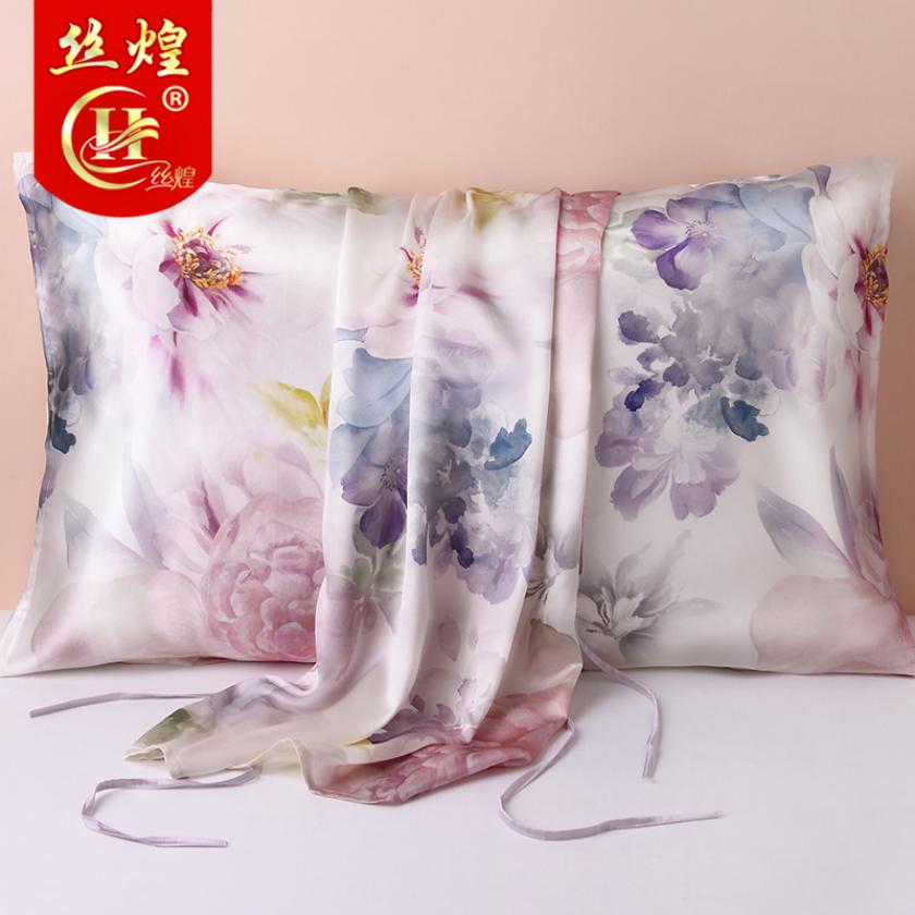 16姆米印花真丝枕巾