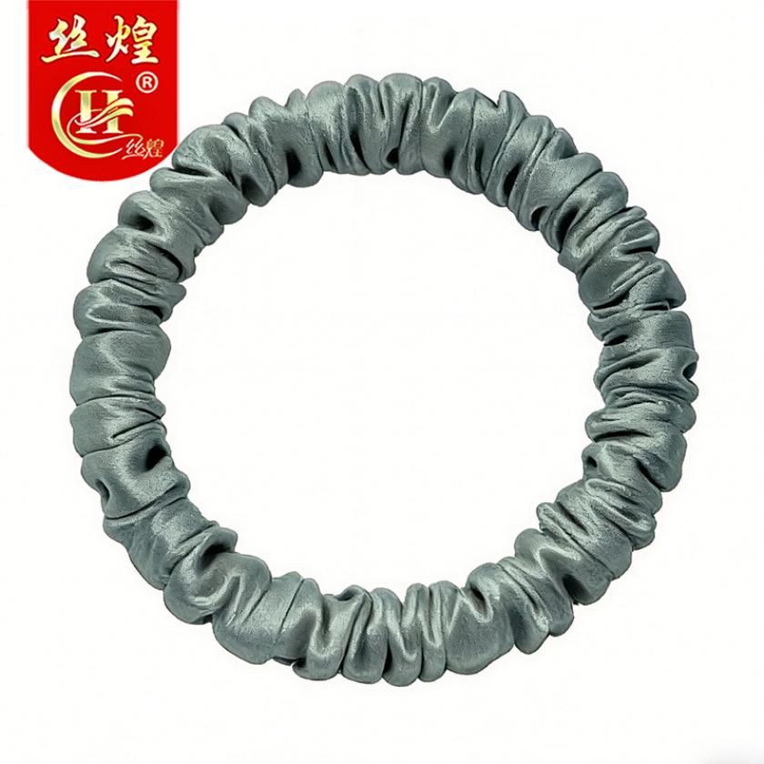 25姆纯色真丝细绳发圈