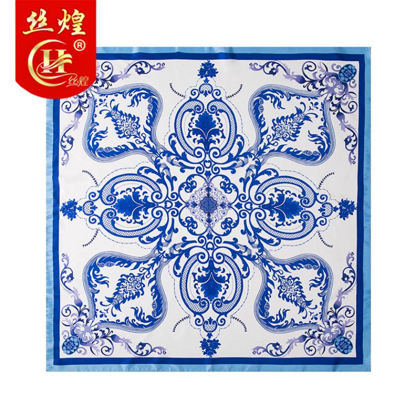 14姆真丝大方巾90x90