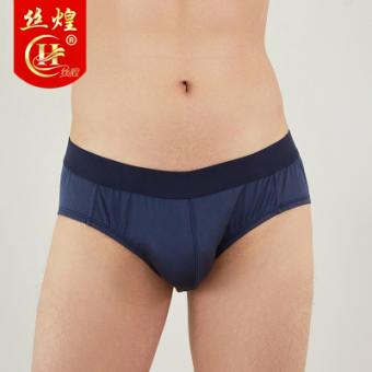 中腰男士真丝三角内裤