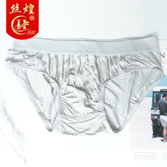 中腰男士真丝三角内裤