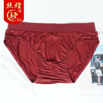 中腰男士真丝三角内裤