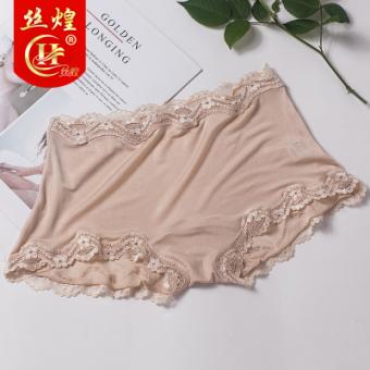 中低腰蕾丝女真丝内裤