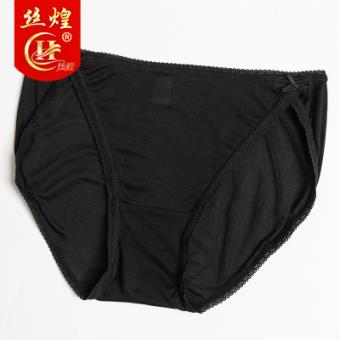 蝴蝶结低腰真丝三角裤