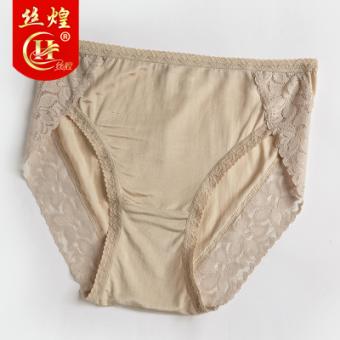 蕾丝针织女真丝三角裤