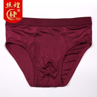 男士针织真丝三角内裤