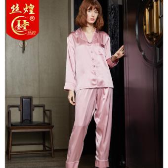 19姆米绣花女真丝睡衣
