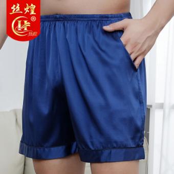 19姆弹力缎男蚕丝睡裤